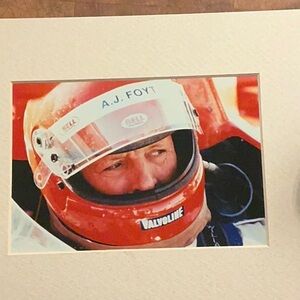A.J. FOYT Racing Memorabilia with Red Helmet